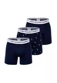 Трусы короткие, 3 шт., пояс с логотипом, мужские POLO RALPH LAUREN, цвет Nvywht