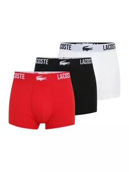 Трусы LACOSTE Boxer shorts, цвет fire red/black/white