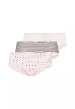Трусы LASCANA Panty, цвет rosa uni, gepunktet, gestreift