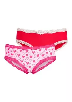 Трусы Lascana, розовый/красный