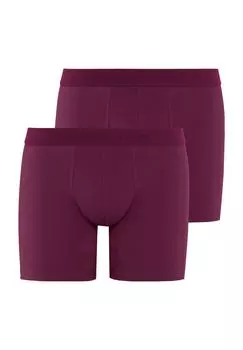 Трусы Long Life 2.0, 2 пары, удлиненный дизайн, мужские bruno banani, цвет Bordeaux