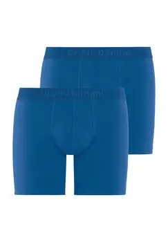 Трусы Long Life 2.0, 2 пары, удлиненный дизайн, мужские bruno banani, синий
