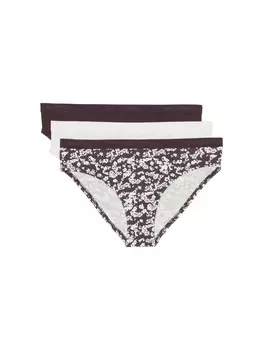 Трусы Marc O'Polo Minislip Essentials, цвет plum, white cotton, floral print