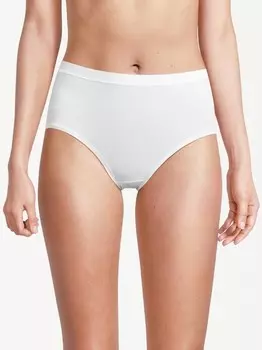 Трусы макси, 3 пары, в тонкую рубчику Con-Ta, белый