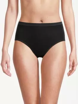 Трусы макси, 5 шт. в тонкую рубчику Con-Ta, черный