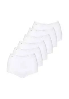 Трусы макси 6 пар в упаковке базовые + Sloggi, белый