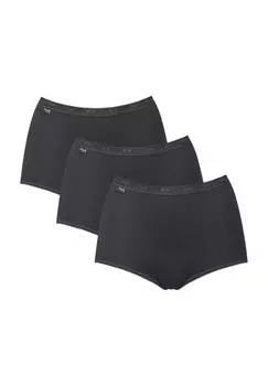 Трусы макси Basic+, 3 шт., женские sloggi, черный