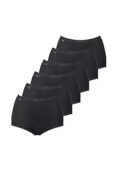 Трусы макси, набор из 6 шт. Basic + sloggi, черный