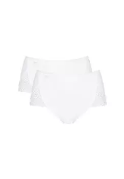 Трусы макси Purse Sense Luxe, кружевные, однотонные, женские sloggi, белый