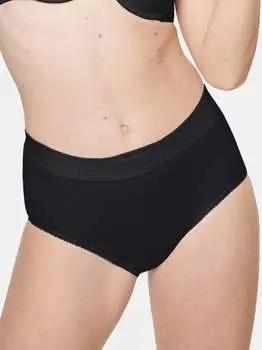 Трусы макси, упаковка из 6 шт., двойного комфорта. Sloggi, черный