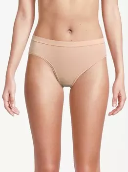 Трусы-Миди, 5 пар, тонкие ребра Con-Ta, бежевый