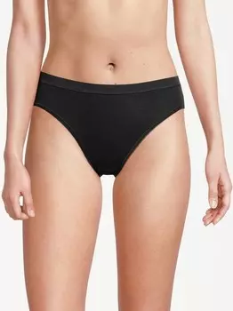 Трусы-Миди, 5 пар, тонкие ребра Con-Ta, черный