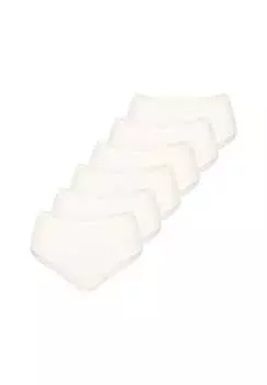 Трусы-Миди 6 пар в упаковке на каждый день хлопок Sloggi, белый