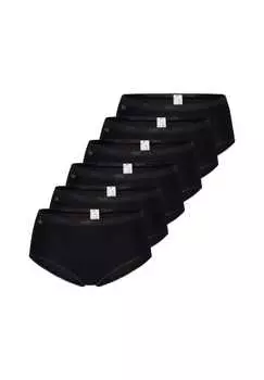 Трусы миди 6 шт. в упаковке базовые + Sloggi, черный