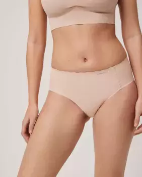 Трусы миди Braga с волнистым поясом Ysabel Mora, цвет Nude