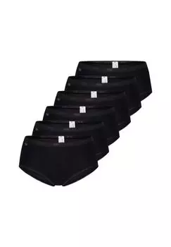 Трусы-миди, набор из 6 шт. Basic + sloggi, черный