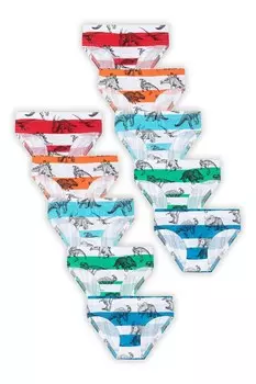 Трусы Minoti, синий/нефрит/оранжевый/красный