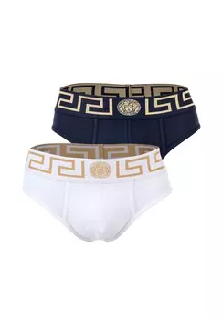 Трусы мужские, 2 шт - TOPEKA, хлопок, однотонные VERSACE, цвет Dunkelblau/wei_