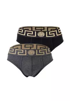 Трусы мужские, 2 шт. - TOPEKA, хлопок, однотонный VERSACE, цвет Schwarz Grau