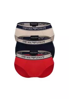 Трусы мужские, 3 шт. в упаковке - CORE LOGOBAND, трусы, хлопок стрейч EMPORIO ARMANI, цвет Marine Rot Nude