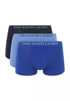 Трусы мужские, 3 шт. в упаковке, с фирменной надписью POLO RALPH LAUREN, цвет Hellblau Blau Dunkelblau