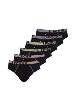 Трусы мужские, 6 шт. в упаковке - GO ABC NATURAL H Midi, натуральный хлопок sloggi, черный