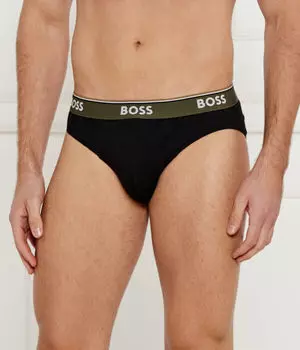 Трусы мужские Boss с цветной резинкой 3 шт, черный