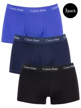 Трусы мужские Calvin Klein Underwear транки 3 шт, мультиколор