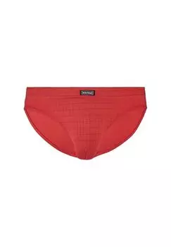Трусы мужские - Check Line 2.0, нижнее белье, спортивные трусы, полиамид, логотип, клетка, однотонный bruno banani, красный