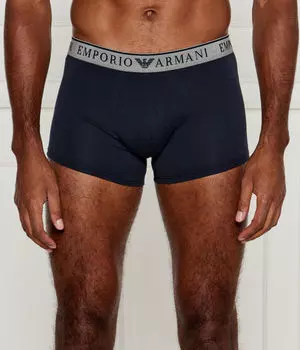 Трусы мужские Emporio Armani боксеры с логотипом бренда 2 шт, синий