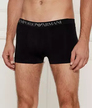 Трусы мужские Emporio Armani боксеры с логотипом бренда, черный
