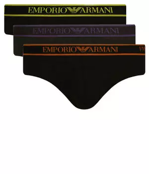 Трусы мужские Emporio Armani брифы 3 шт, черный