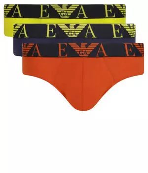 Трусы мужские Emporio Armani с логотипом 3 шт, мультиколор