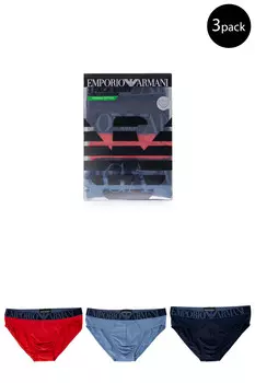 Трусы мужские Emporio armani underwear брифы 3 пары, мультиколор