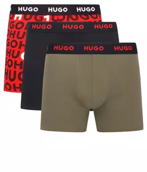 Трусы мужские Hugo Bodywear боксеры 3 шт, мультиколор