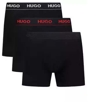 Трусы мужские Hugo Bodywear хлопковые боксеры 3 шт, черный