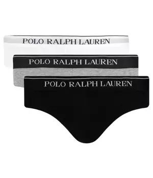 Трусы мужские Polo Ralph Lauren с хлопком 3 шт, черный