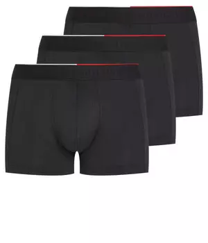Трусы мужские Tommy Hilfiger боксеры однотонные 3 шт, черный