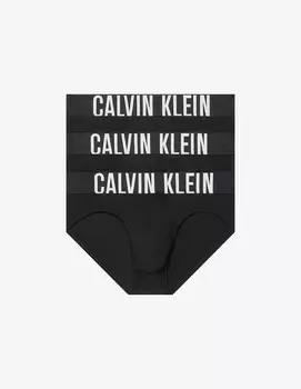 Трусы на бедрах, 3 шт Calvin Klein, черный