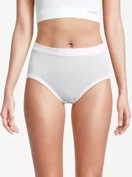 Трусы на талии, 5 шт., тонкие ребра Con-Ta, белый