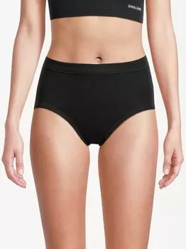 Трусы на талии, 5 шт., тонкие ребра Con-Ta, черный