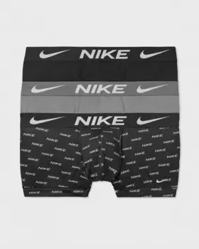 Трусы Nike Dri-Fit Essential Micro Trunk 3-Pack, цвет nike logo print/cool grey/black
