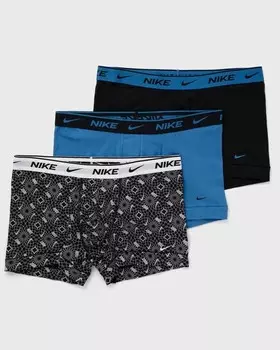 Трусы Nike E-Day Cotton Stretch Trunk 3 Pack, цвет blk circle print/ photo blue/blk