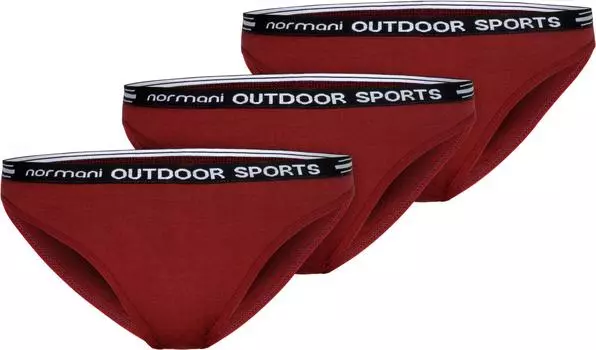 Трусы Normani Outdoor Sports 3er Pack Damen Merino „Mildura“, красный