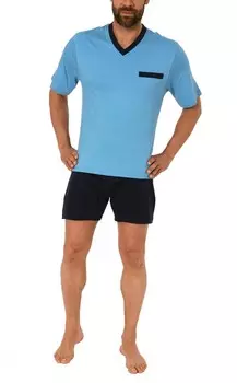 Трусы NORMANN Pflegeoverall kurzarm Reissverschluss Rcken, светло синий