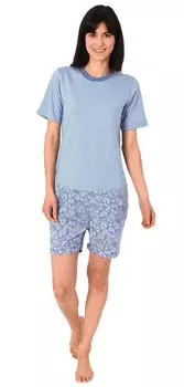 Трусы NORMANN Pflegeoverall kurzarm Reissverschluss, синий