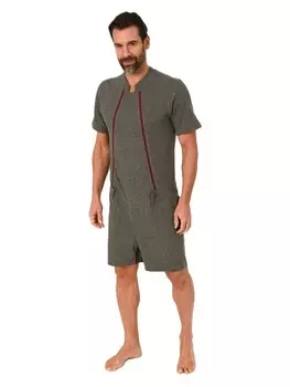 Трусы NORMANN Pflegeoverall kurzarm Reissverschluss Vorne, антрацит