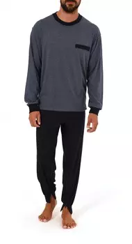 Трусы NORMANN Pflegeoverall langarm Reissverschluss, темно синий