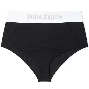 Трусы Palm Angels Classic Logo High Waist Brazilian, черный