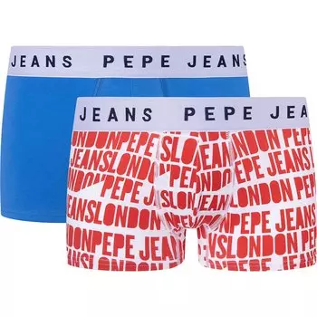 Трусы Pepe Jeans Allover Logo Trunk 2 шт, разноцветный